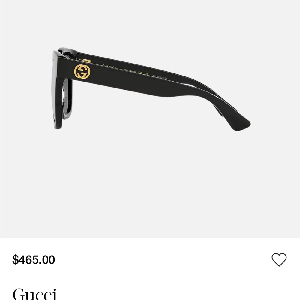 Authentic Gucci Black Sunglasses GG0034SAN 001 - Picture 11 of 11